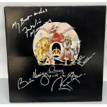 Queen 'Day at the Races' LP, with Freddie Mercury, Brian May, John Deacon,etc. signatures