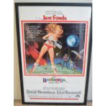 Original one sheet Paramount Pictures movie poster for Barbarella starring Jane Fonda. US printed