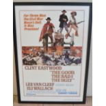 The Good The Bad And The Ugly, 1980 original one sheet movie re-release international poster,