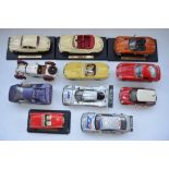 Collection of 1/18 scale diecast model cars from Burago, Maisto, Ertl and Motor Max. Also included a