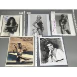 Lauren Bacall photo with signature, Bo Derek photo with signature,Barbara Carrera photo, etc.