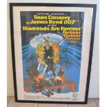 Movie poster for the 1971 James Bond Film Diamonds Are Forever, Indian release (printed Tamil