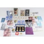 Collection of UK commemorative coin packs and other UK commemoratives (qty)