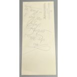Gladys Knight signed note, written on Sheraton Premiere envelope in black biro ink 'Tony I Love You!