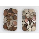 Collection of GB pre-decimal and other mixed coinage (2 tubs)