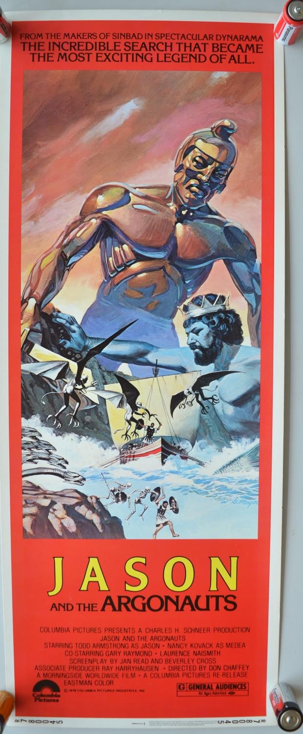 Original US release vertical format card stock insert poster for "Jason And The Argonauts"