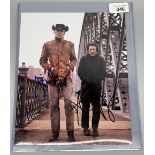 'Midnight Cowboy' (1969) photo of Jon Voight and Dustin Hoffman, with signatures, 20cm x 25.
