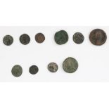 Roman coins C1st to C5th AD incl. Constantine the Great, Faustina II, Delmatius etc. (10)