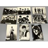 Collection of Beatles black and white photo postcards (9)