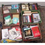 Large collection of mixed books inc. novels, history, cooking, etc (6 boxes)