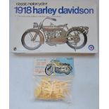 Vintage 1/16 scale Airfix Ariel Arrow motorbike kit, still factory sealed and an Entex 1/16 1918