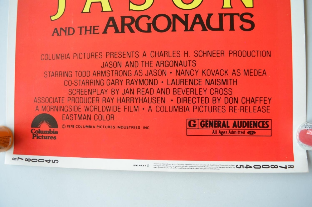 Original US release vertical format card stock insert poster for "Jason And The Argonauts" - Image 4 of 7