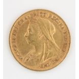 Victoria 1899 gold half sovereign