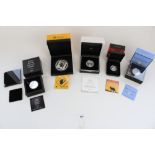 Australian silver proof coins incl. Perth Mint James Bond Legacy series 1st issue, 2019 Queen