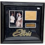 Elvis Presley Charity Letter to the American Cancer Society, December 1957 framed montage, 67.9cm