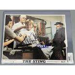 The Sting (1973) photo still of Paul Newman and Robert Redford, with signature 25.5cm x 20.6cm,