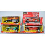 Collection of 16 mostly 1/24 scale diecast model cars from Maisto, Majorette, Burago, Revell, Mira
