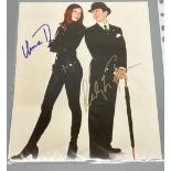 'The Avengers' (1998) photo still of Uma Thurman and Ralph Fiennes, with signatures