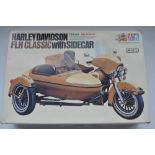 Tamiya 1/6 scale Harley Davidson FLH Classic With Sidecar Big Scale No18 model kit (item no BS0618),