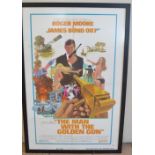 Original US printed one sheet movie poster for the 1974 James Bond Film The Man With The Golden Gun,