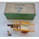 W Britain's Home Farm Series No.4F Tumbrel hay wagon with hay ladders and carter, complete with