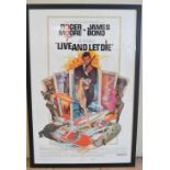 Original one sheet movie poster for the 1973 James Bond Film Live And Let Die, US printed eastern