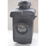 Vintage British Rail (E) heavy duty cast steel S40A crossing gate lamp by Lamp Manufacturing &