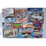 Collection of radio controlled, battery operated and sonic control car models, mostly Porsche