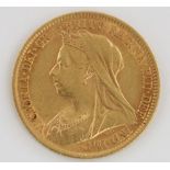 Victoria 1899 gold half sovereign