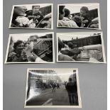 Five black and white photos taken of Les Chadwick and Fred Marsden of Gerry & the Peacemakers, taken