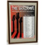 Framed The Shadows 'The Final Tour' poster, 60.5cm x 85.7cm