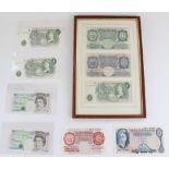 Bank of England Banknotes incl. O'Brien £5, O'Brien 10 shillings, Peppiatt £1 etc.
