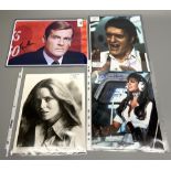 Roger Moore photo with signature, Richard Kiel 'Jaws' photo with signature, etc.