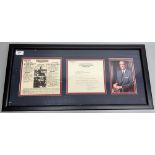 Framed FBI Most Wanted Bonnie and Clyde montage, with hand signed letter from J. Edgar Hoover to Mr.
