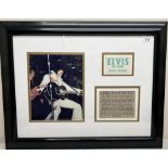 Elvis Presley Backstage Pass in Green, framed montage, 60cm x 47cm