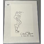 Chuck Jones 'Elmer Fudd' pencil sketch, with signature, with Certificate of Authenticity