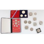 1976 US Mint Bicentennial silver proof set, 1981 Swiss coins date set and selection of GB