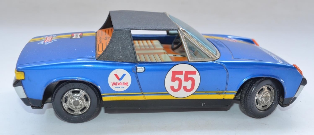 Vintage boxed tin-plate battery operated "Bump And Go Action" Porsche 914 model, Japanese made by - Image 5 of 6