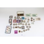 1887 Victoria silver crown, other minor silver content coinage, commemorative crowns and other