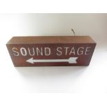 Tim Vincent collection - Sound stage cut copper illuminated theatre/studio production set sign,