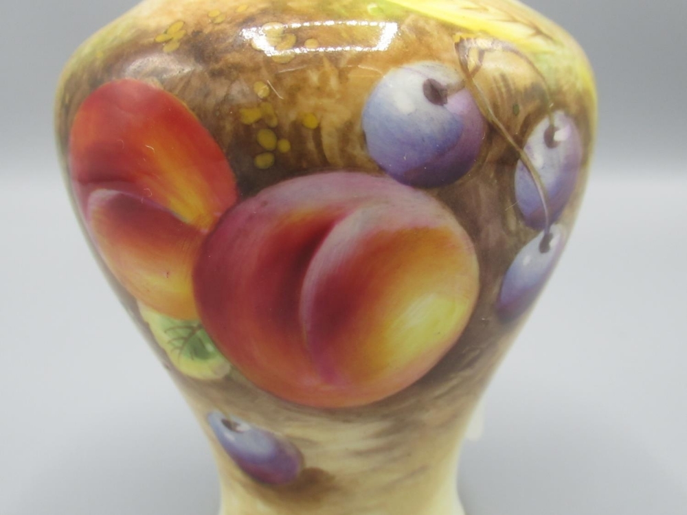 Anthea Turner Collection - Royal Worcester baluster shaped vase painted with fruit by H. Henry and - Image 4 of 8