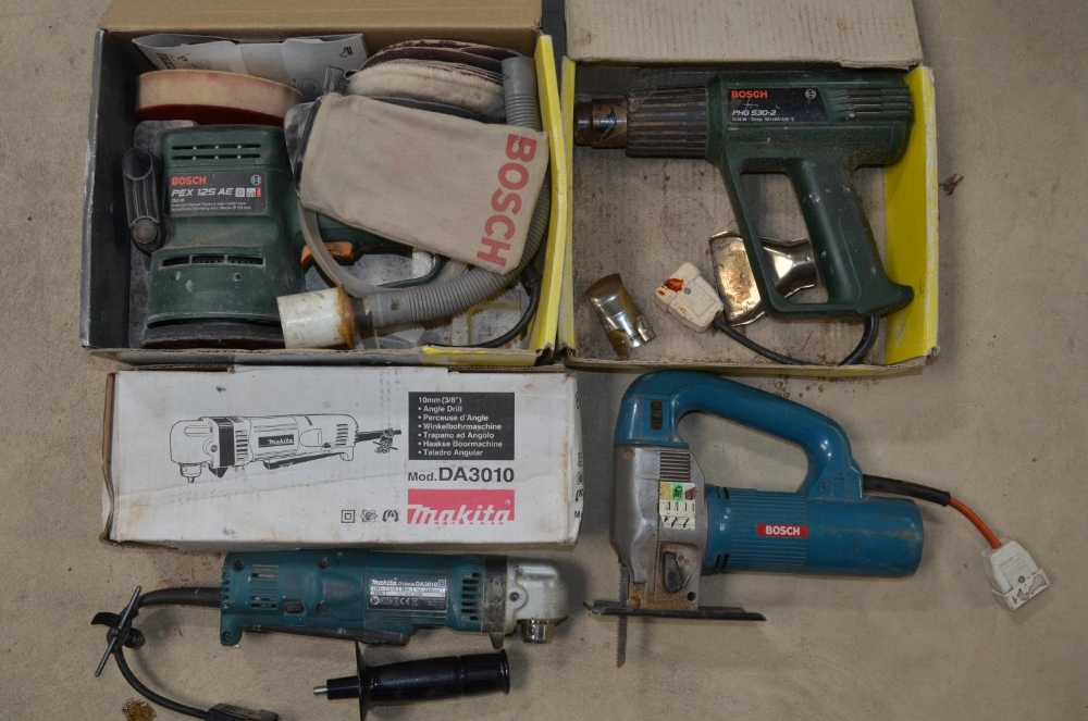 Collection of corded workshop power tools, various manufacturers to include Bosch PEX 125 AE orbital - Image 2 of 3