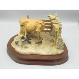 Border Fine Arts Figure Group 'Milking at Peter Trenholms' by Ray Ayres, from James Herriot