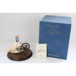 Royal Doulton Gentle Arts Figurine 'Spinning' HN2390, with original base, box and certificate