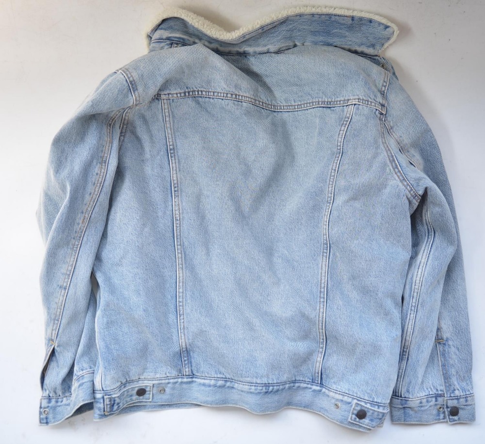 WITHDRAWN - Levi Strauss fleece lined denim jacket, size XXL, excellent barely worn condition - Image 4 of 4