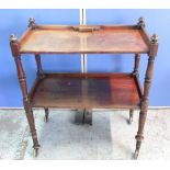 T & G Seddon Gray's Inn Road - Victorian mahogany waiter, two galleried tiers with mushroom