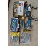 Collection of corded workshop power tools, various manufacturers to include Bosch PEX 125 AE orbital