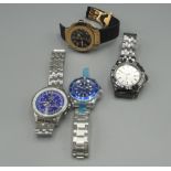 Automatic Chronograph type wristwatch and three other fashion watches
