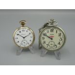 Tacy Watch co Admiral rolled gold keyless wound and set open faced pocket watch 15 jewel signed