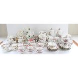 Large selection of china part tea sets and teapots incl. Paragon Lavinia, Queens Richmond, Limoges